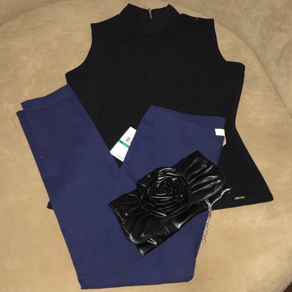 Michael Kors True Navy skinny slacks - Picture 7 of 8